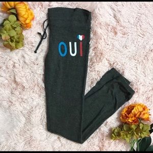 NWOT Wildfox Oui Grey Jogger Pants